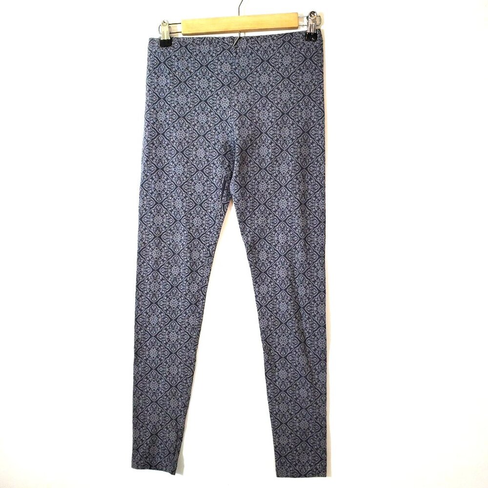 Arizona Jeans Gray Damask Vintage Look Print Leggings Size M Low Rise Stretch